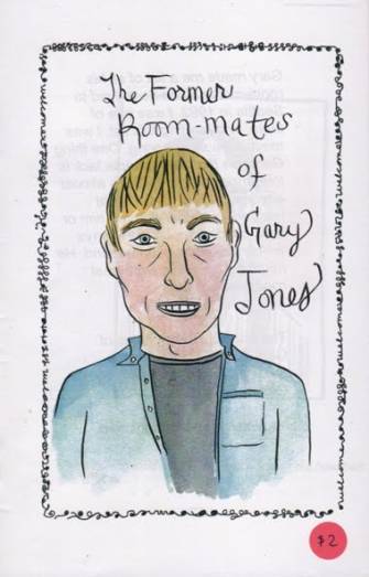 zine cover: color illustration of a blond person with short hair in a shirt over a shirt 