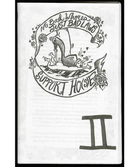 zine cover: title around a drawing of a high heeled shoe, large Roman numeral II in the bottom right