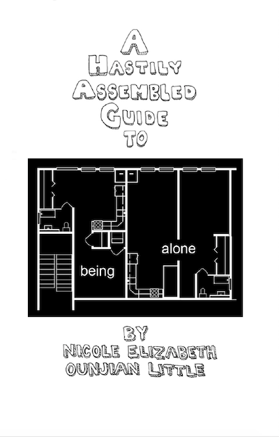 zine cover: black apartment floor plan