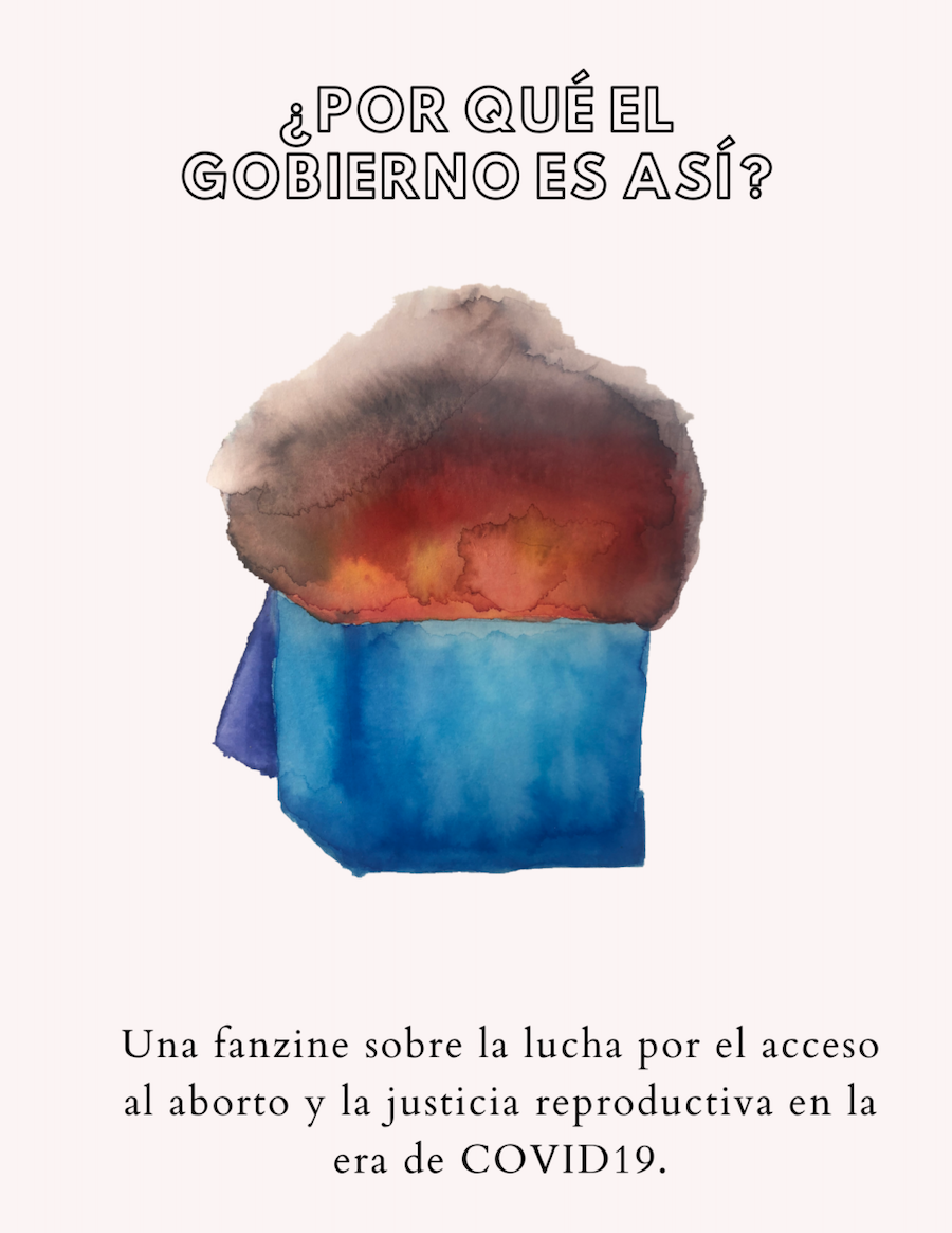 zine cover: ¿Por Qué el Gobierno Es Así? title over box of fire. 