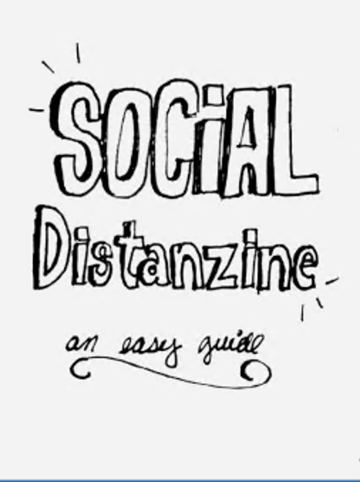 zine cover: handwritten title Social Distanzine: An Easy Guide
