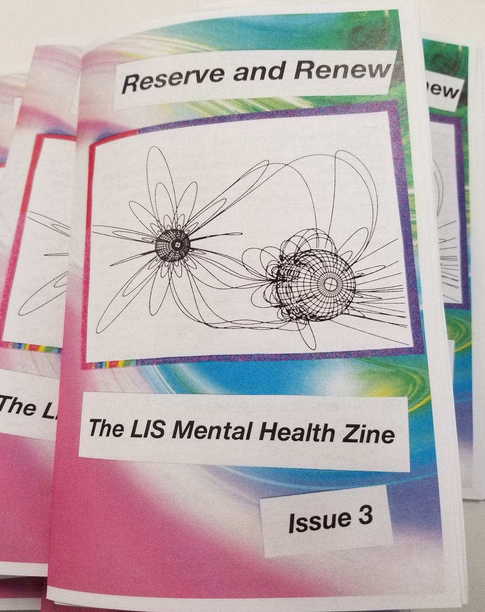zine covers: Reserve and Renew: The LIS Mental Health zine